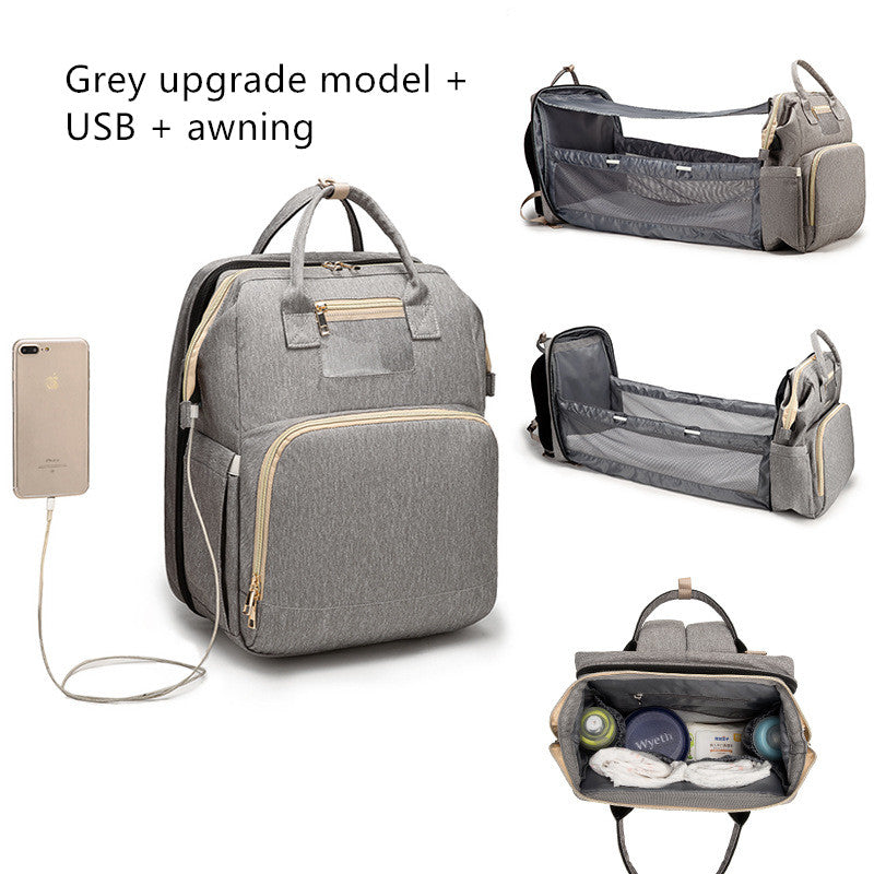 Baby Diaper Bag With Portable Bed