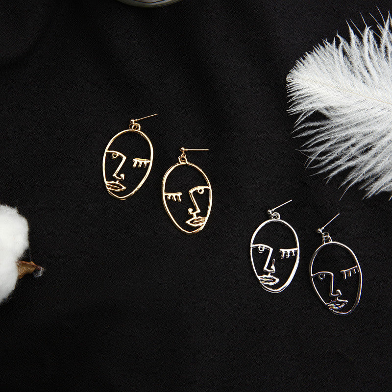 Wink Face Earrings