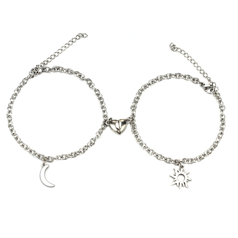 Sun & Moon Magnetic Couple Bracelets