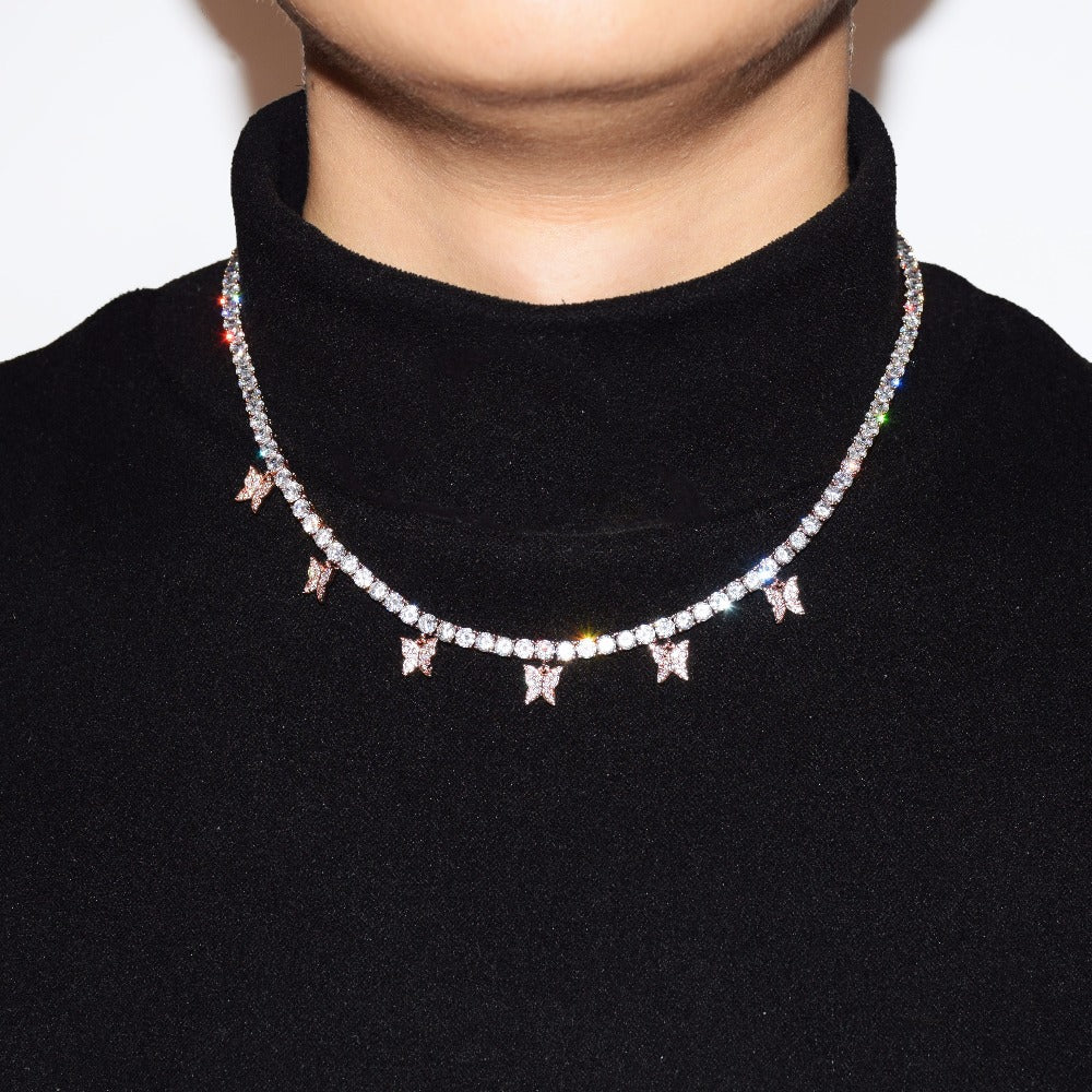 Butterfly Rhinestone Choker