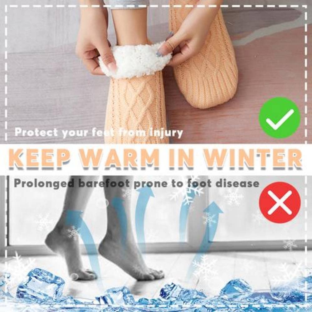 Indoor non slip thermal socks