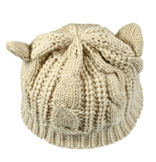 Knitted Cat Ears Beanie
