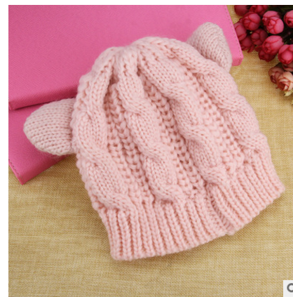 Knitted Cat Ears Beanie
