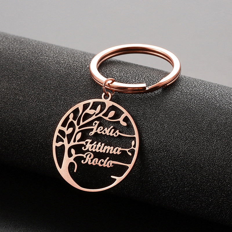 Custom Family Tree Keychain