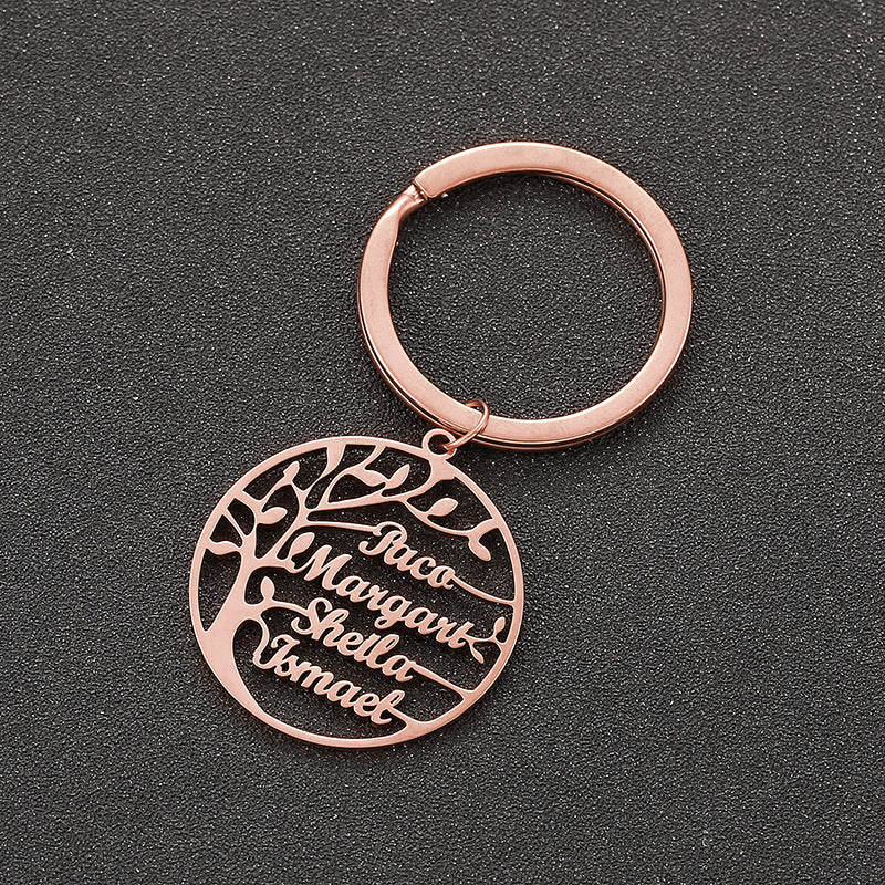 Custom Family Tree Keychain