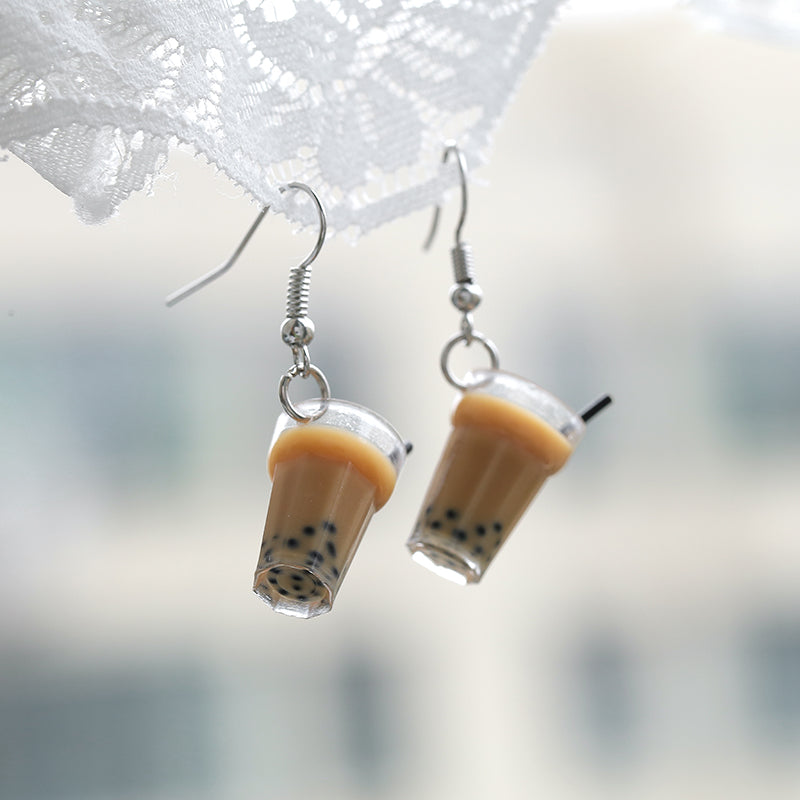 Cute Boba Tea Earrings