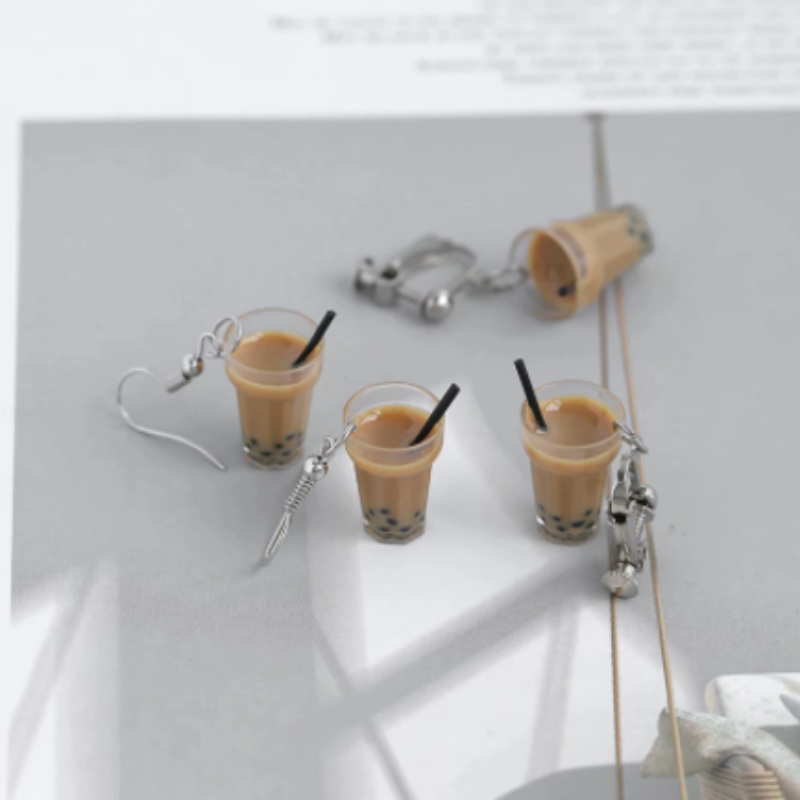 Cute Boba Tea Earrings