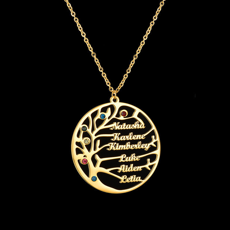 Birthstone Family Tree Necklace