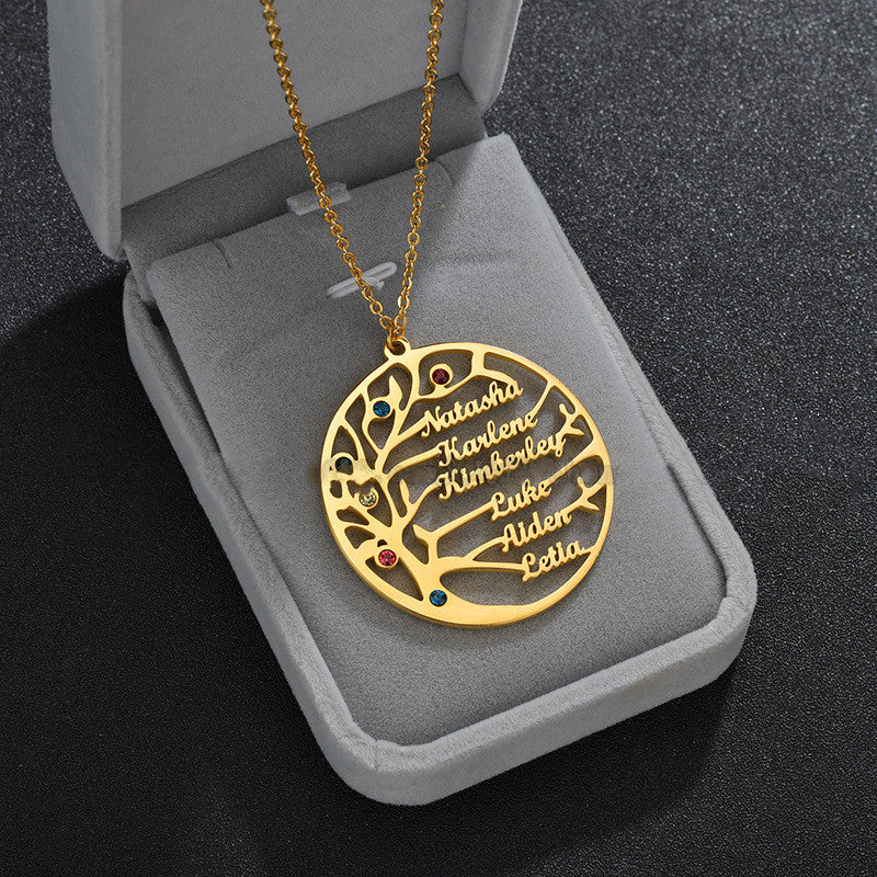 Birthstone Family Tree Necklace