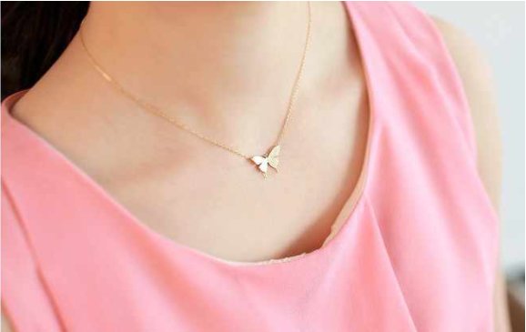 Butterfly Necklace With Initial