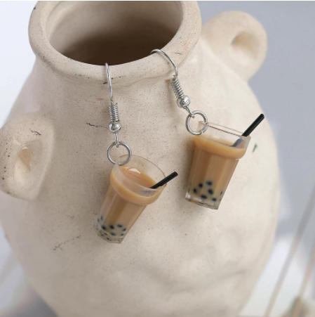 Cute Boba Tea Earrings
