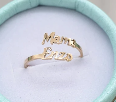 Custom Double Name Ring