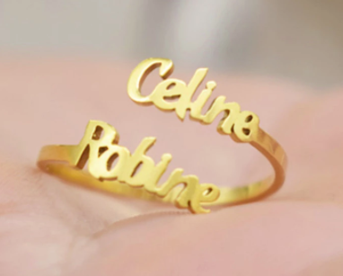 Custom Double Name Ring