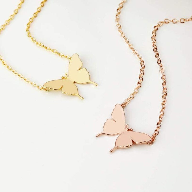 Butterfly Necklace With Initial