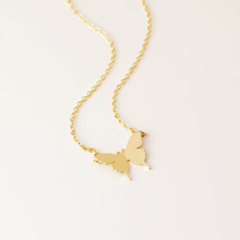Butterfly Necklace With Initial