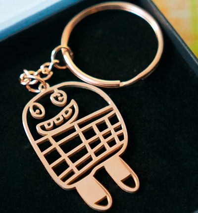Custom Kids' Drawing Keychain