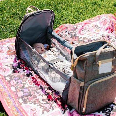 Baby Diaper Bag With Portable Bed