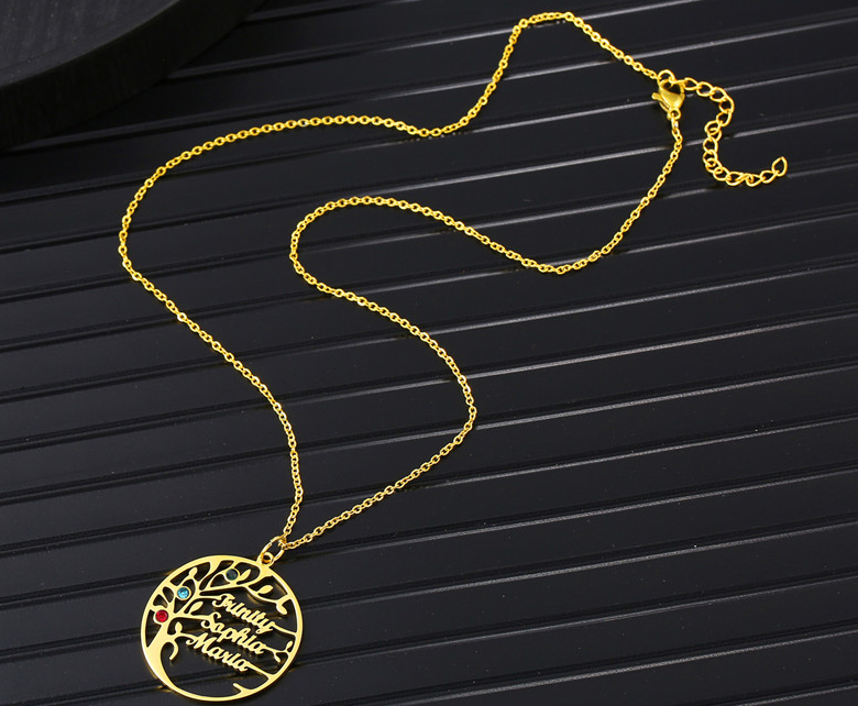 Birthstone Family Tree Necklace