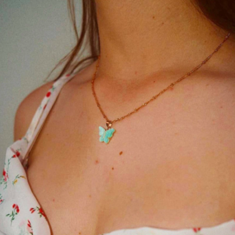 Butterfly Necklace & Earrings Set