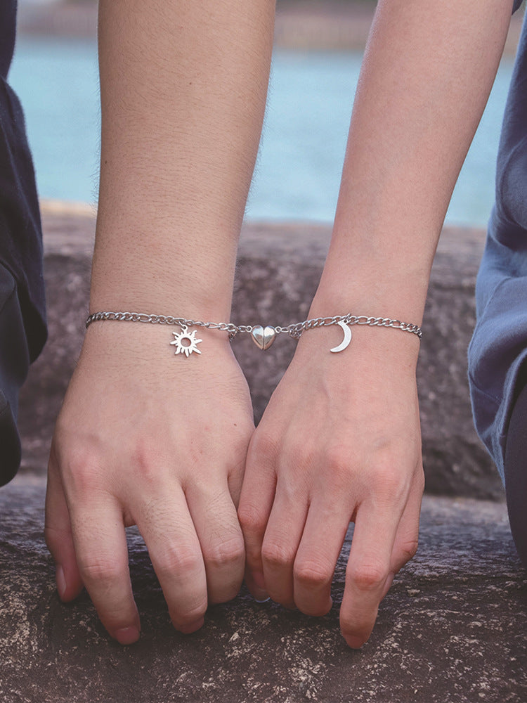 Sun & Moon Magnetic Couple Bracelets