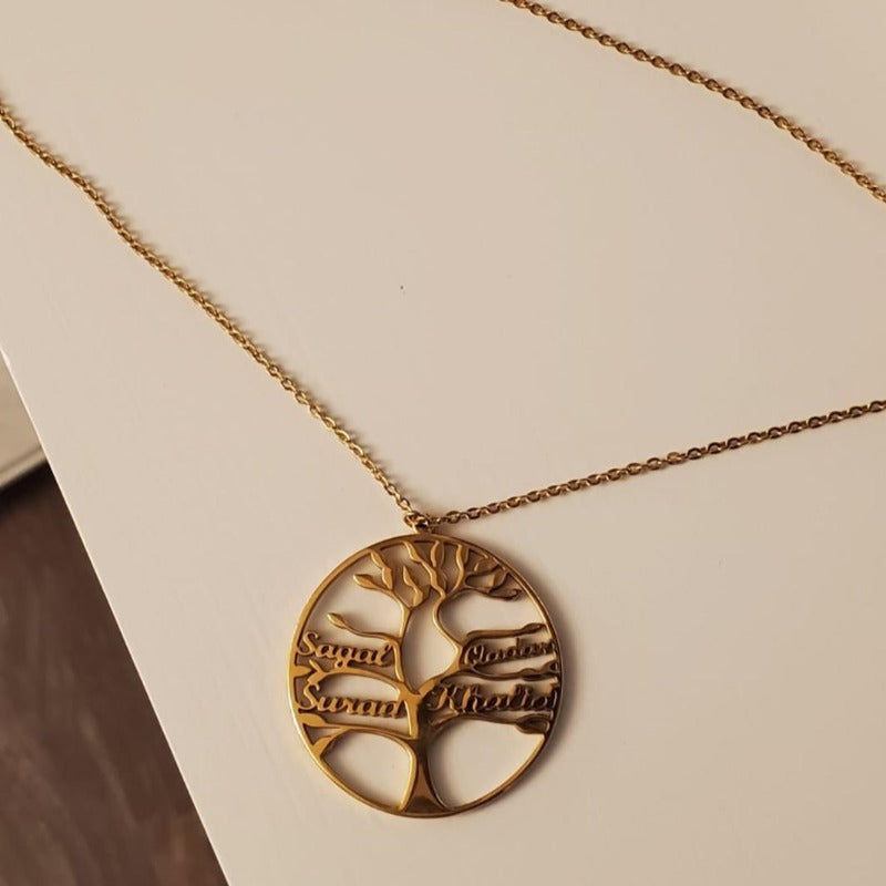 Family Tree Name Necklace