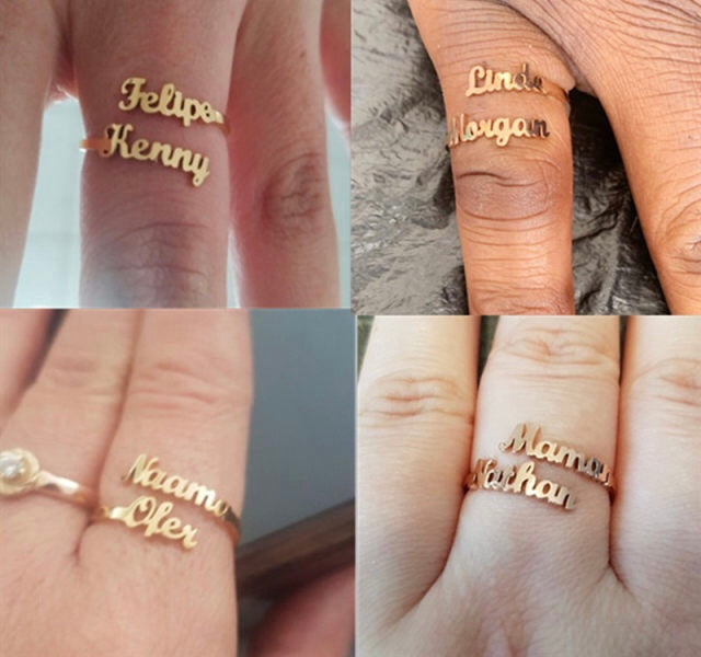 Custom Double Name Ring