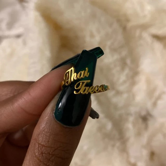 Custom Double Name Ring