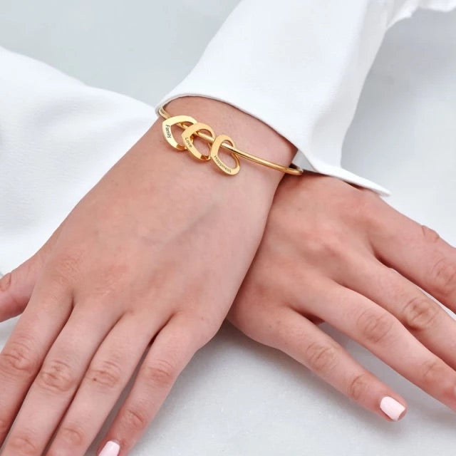 Personalized Heart Bracelet With Names