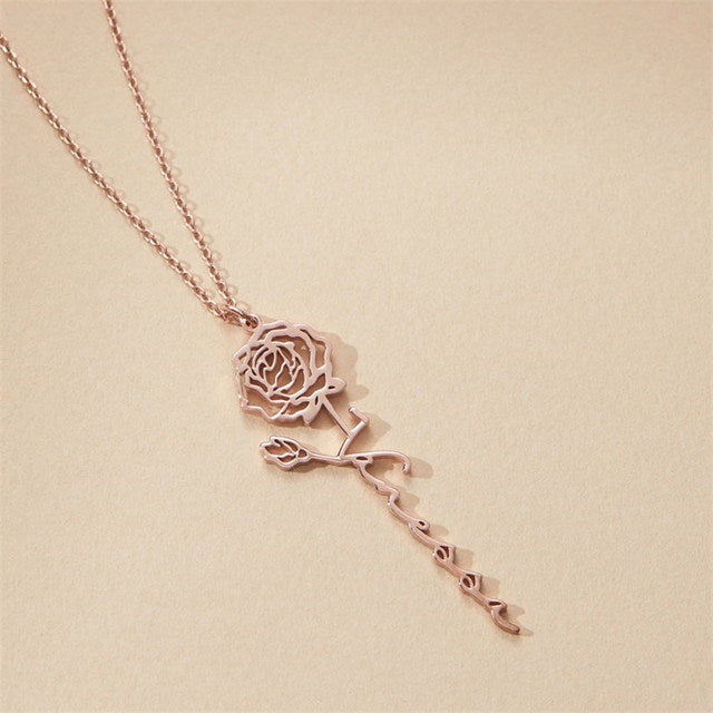 Personalized Birth Flower Necklace