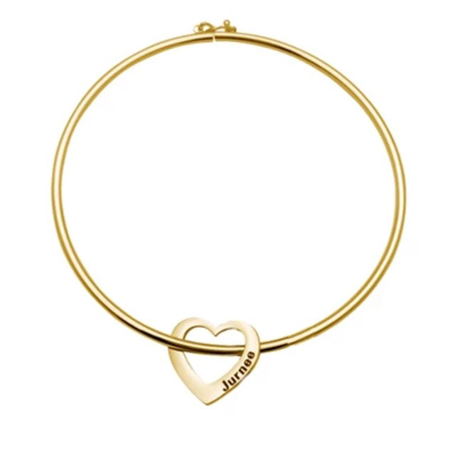 Heart Bracelet With Names - Personalized