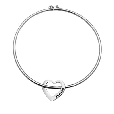 Heart Bracelet With Names - Personalized