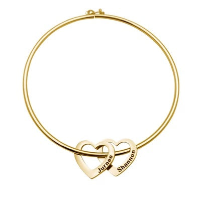 Heart Bracelet With Names - Personalized
