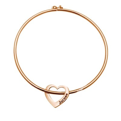 Heart Bracelet With Names - Personalized