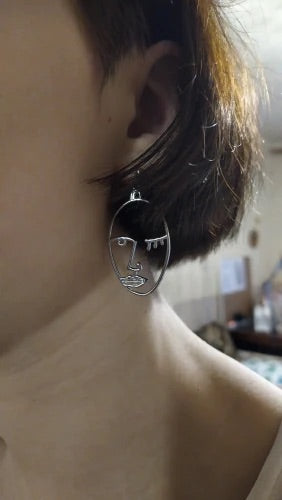 Wink Face Earrings