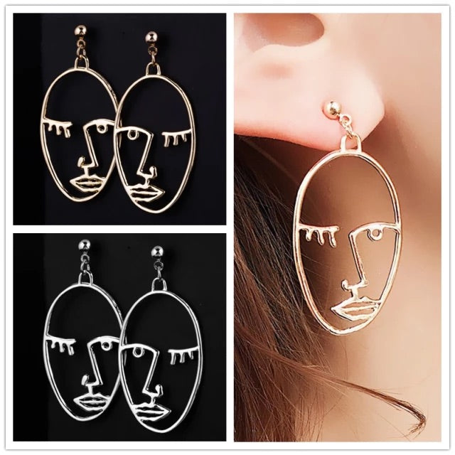 Wink Face Earrings