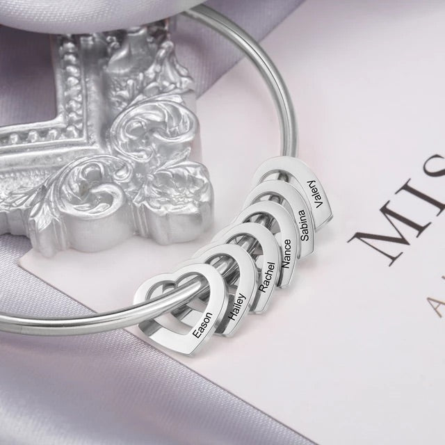 Heart Bracelet With Names - Personalized