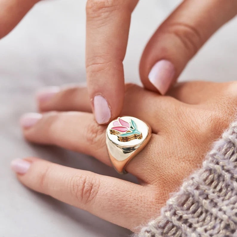 Chunky Flower Ring & Earrings