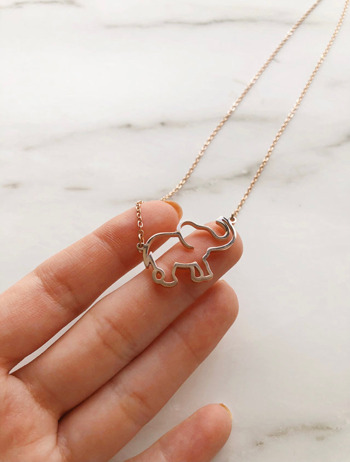 Baby Elephant Pendant Necklace