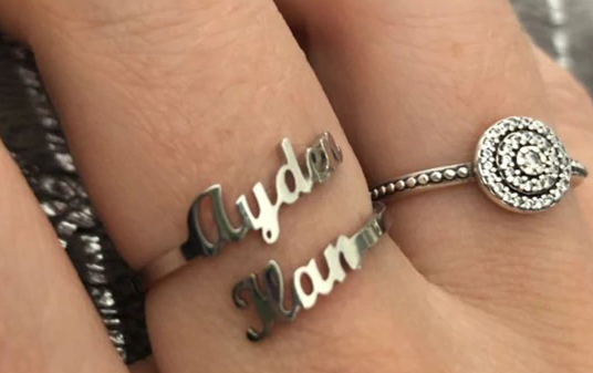 Custom Double Name Ring