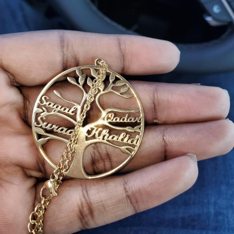 Family Tree Name Necklace