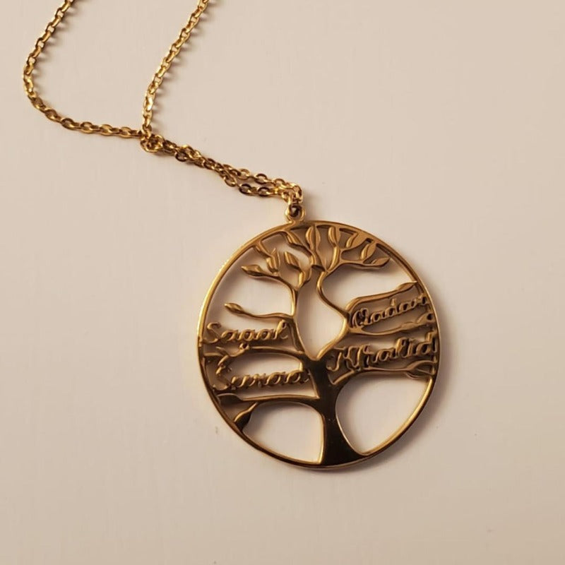 Family Tree Name Necklace